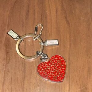 Rare coach heart keychain bag charm